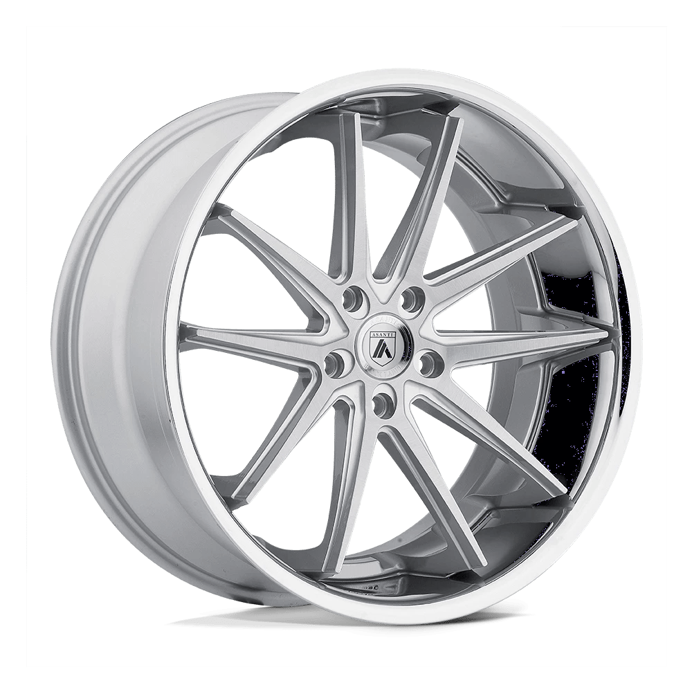 Asanti Black ABL-5 ALTAIR Wheel | Silver Machined W/ Ss Lip