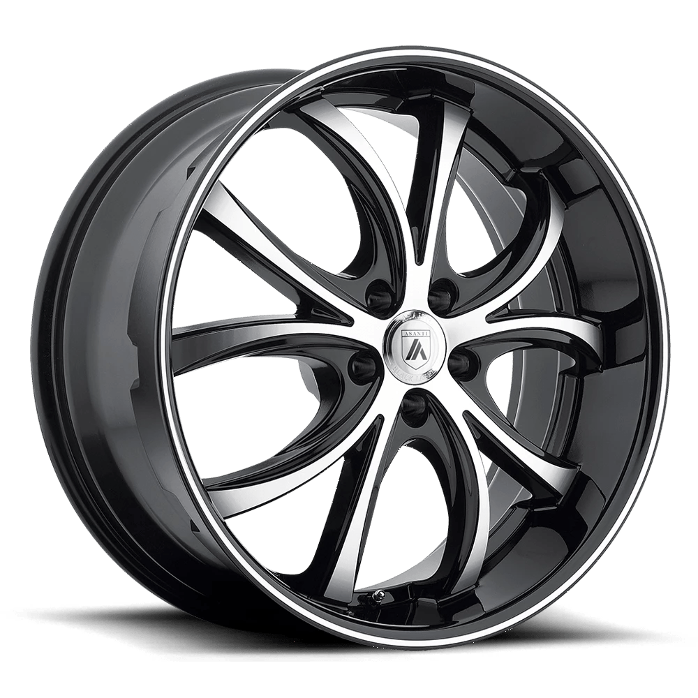 Asanti Black ABL-8 ELEKTRA Wheel | Machined Face W/ Black Lip