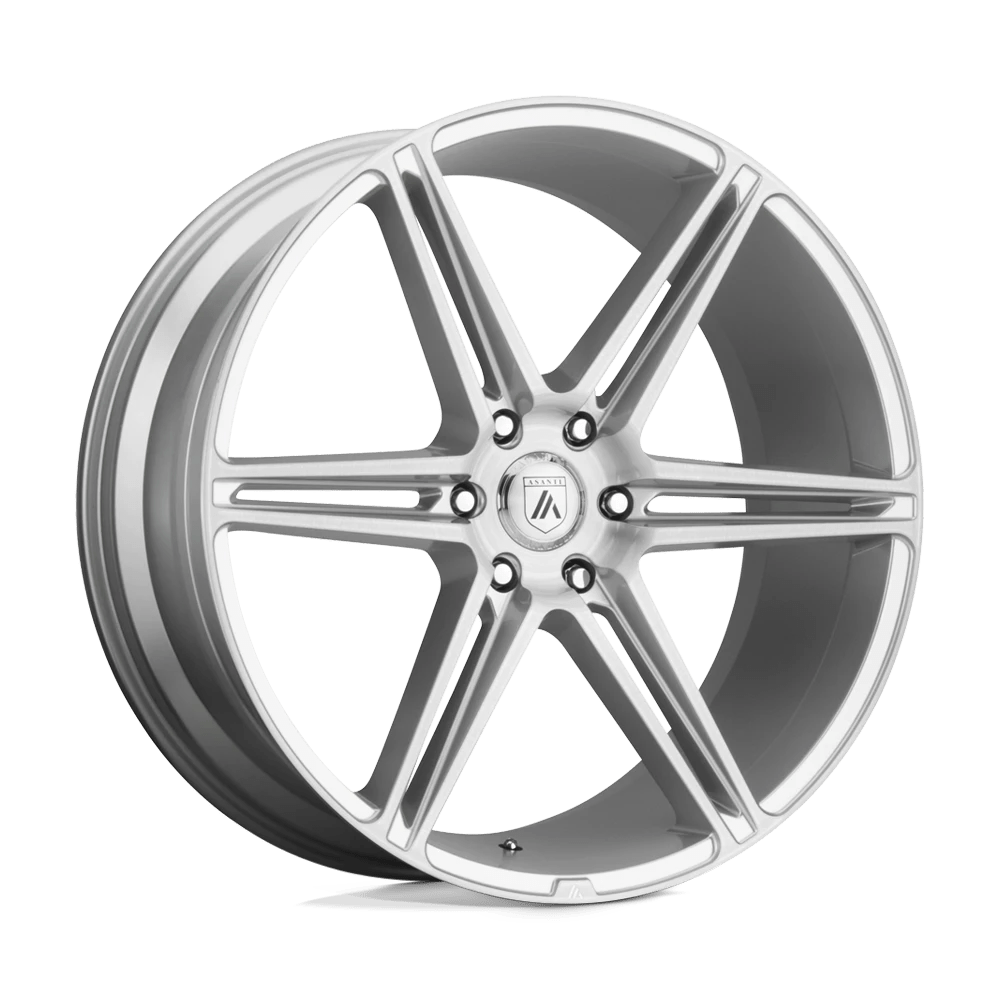 Asanti Black ABL-25 ALPHA 6 Wheel | Brushed Silver