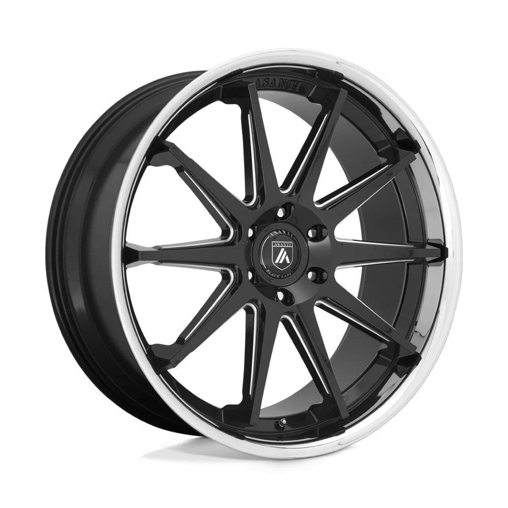Asanti Black ABL-29 EMPEROR Wheel | Gloss Black Milled W/ Chrome Lip