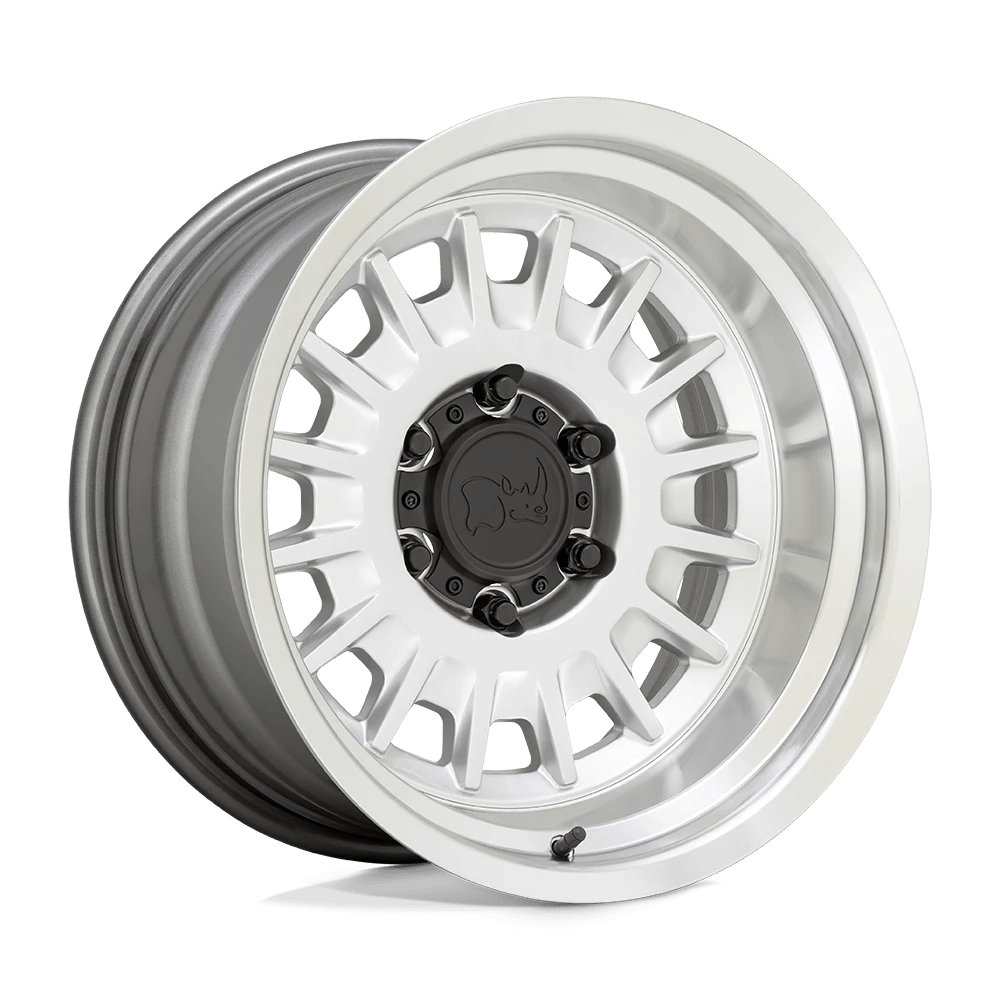 Black Rhino ALISO Wheel | Gloss Silver W/ Mirror Cut Face & Lip