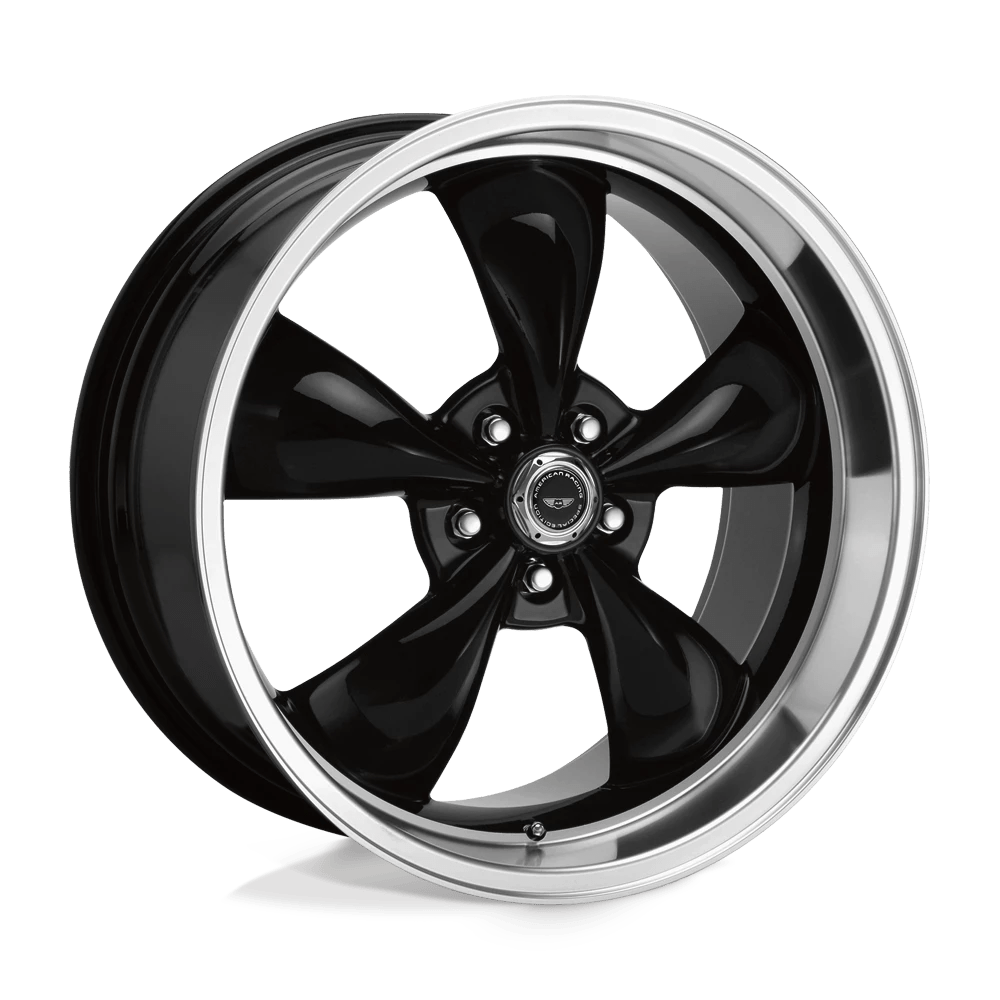 American Racing AR105 TORQ THRUST M Wheel | Gloss Black W/ Machined Lip
