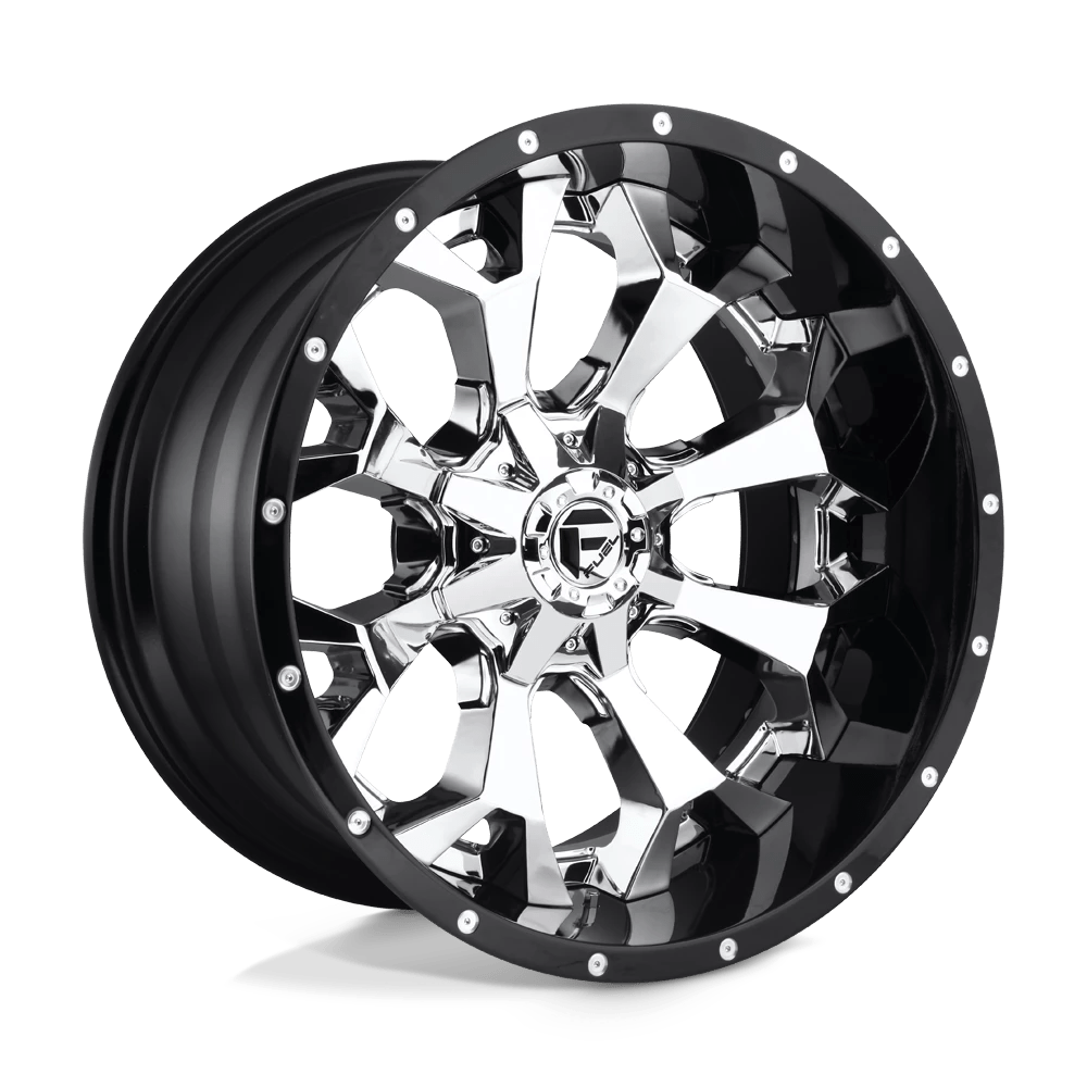 Fuel 2PC D246 ASSAULT Wheel | Chrome Plated Gloss Black Lip