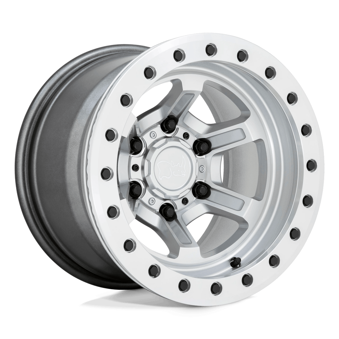 Black Rhino OFFSHOOT BEADLOCK Wheel | Gloss Silver W/ Machined Face