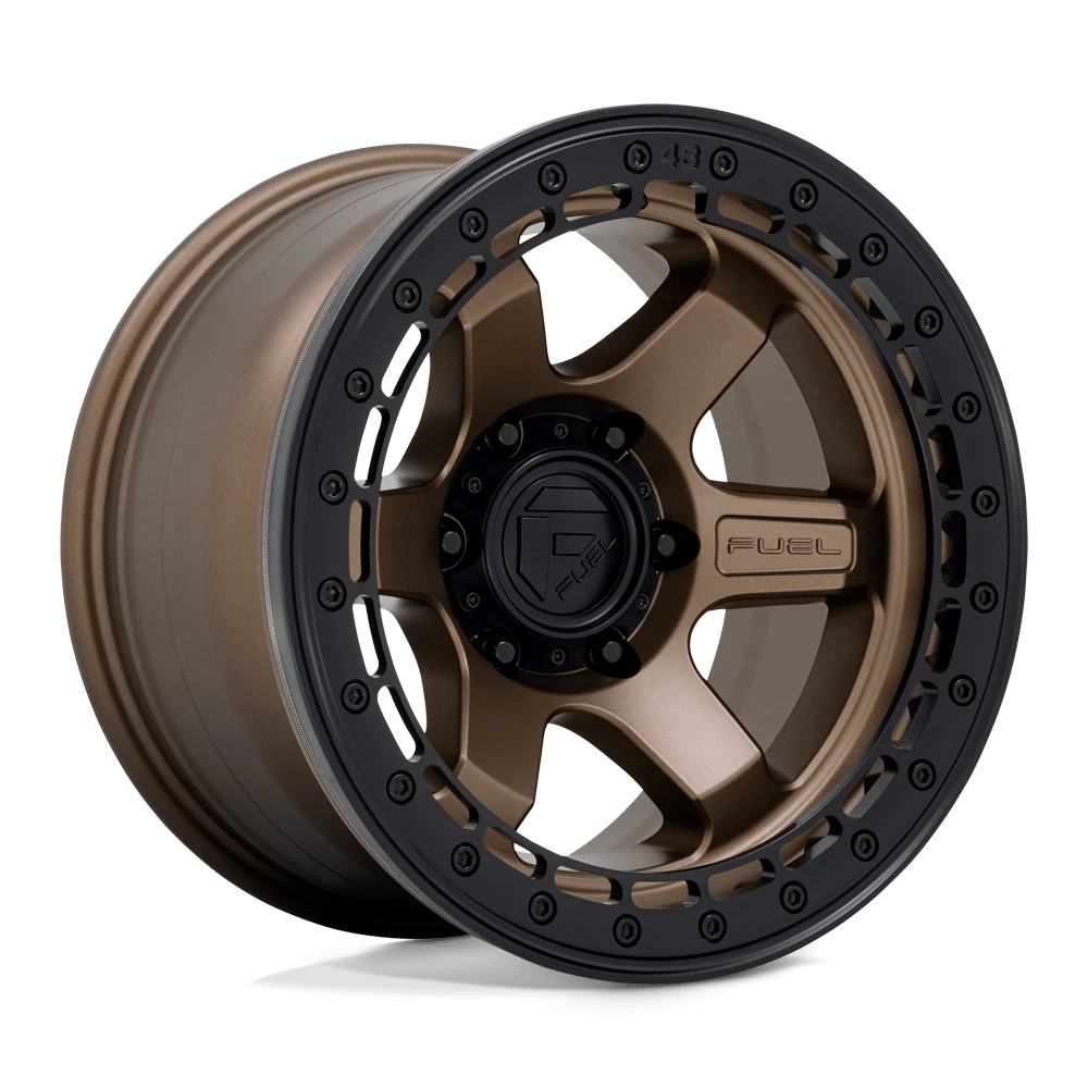 Fuel 1PC D124 BLOCK BEADLOCK Wheel | Matte Bronze W/ Matte Black Ring