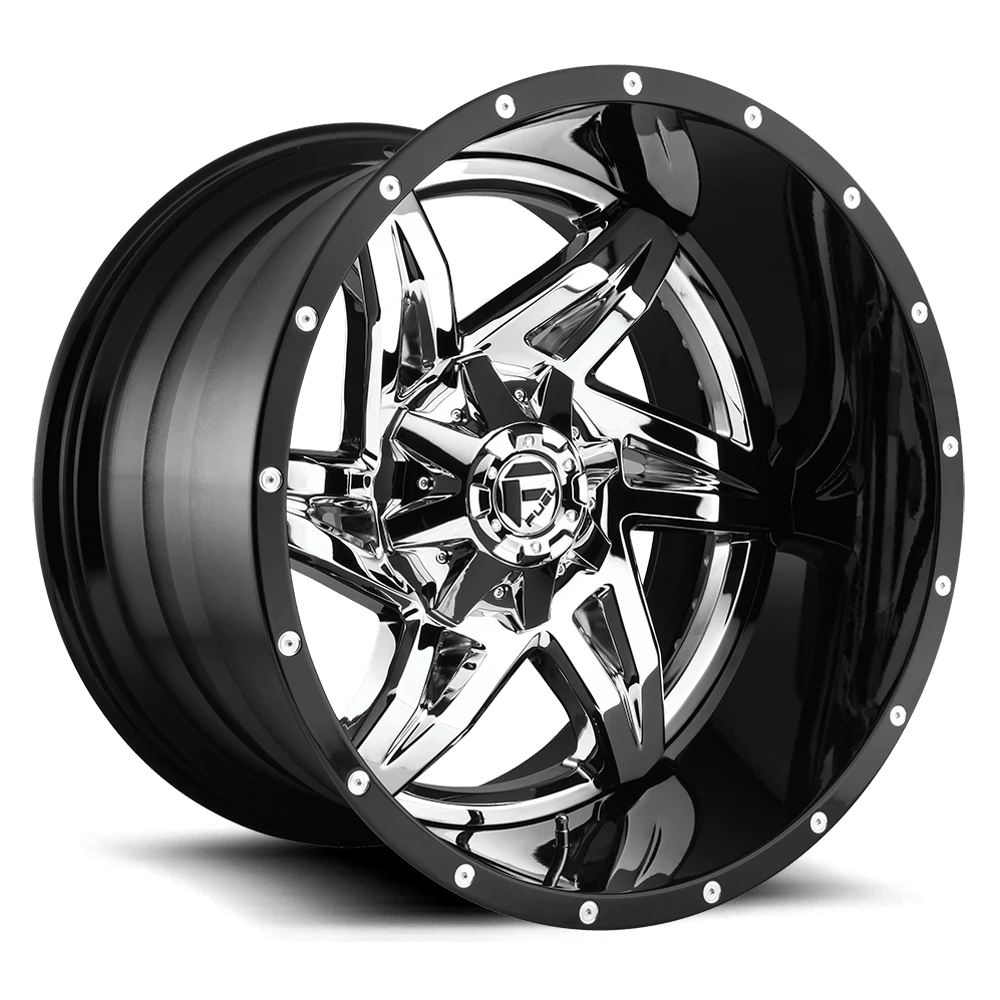 Fuel 2PC D272 ROCKER Wheel | Chrome Plated Gloss Black Lip