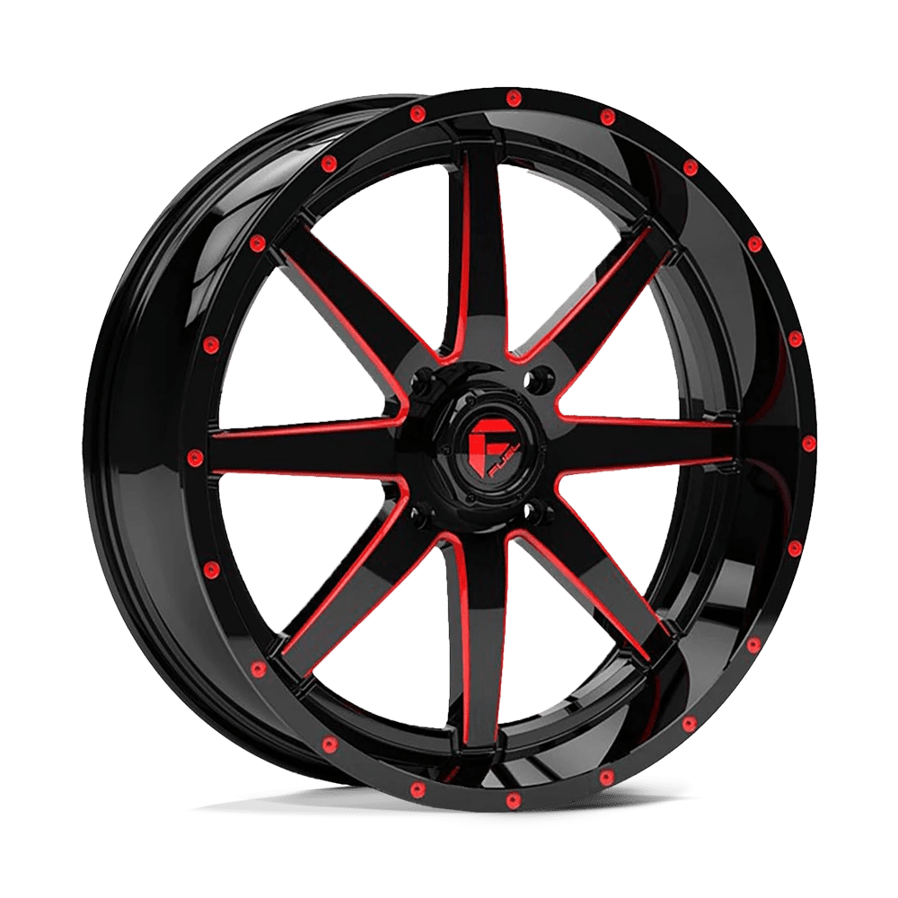 Fuel UTV D650 MAVERICK UTV Wheel | Gloss Black Milled W/ Red Tint