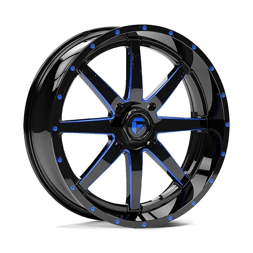 Fuel UTV D651 MAVERICK UTV Wheel | Gloss Black Milled W/ Blue Tint