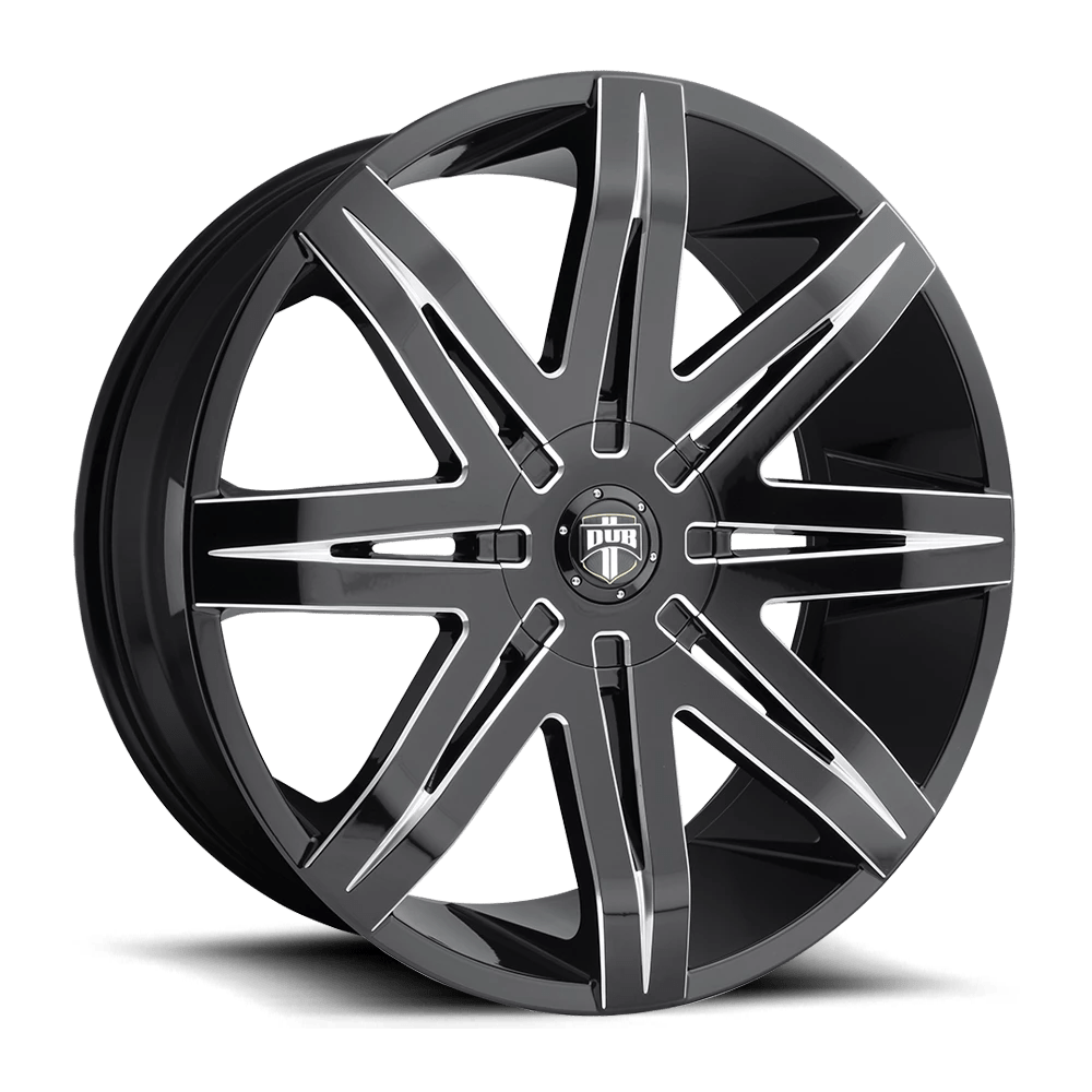 DUB 1PC S227 STACKS Wheel | Gloss Black Milled