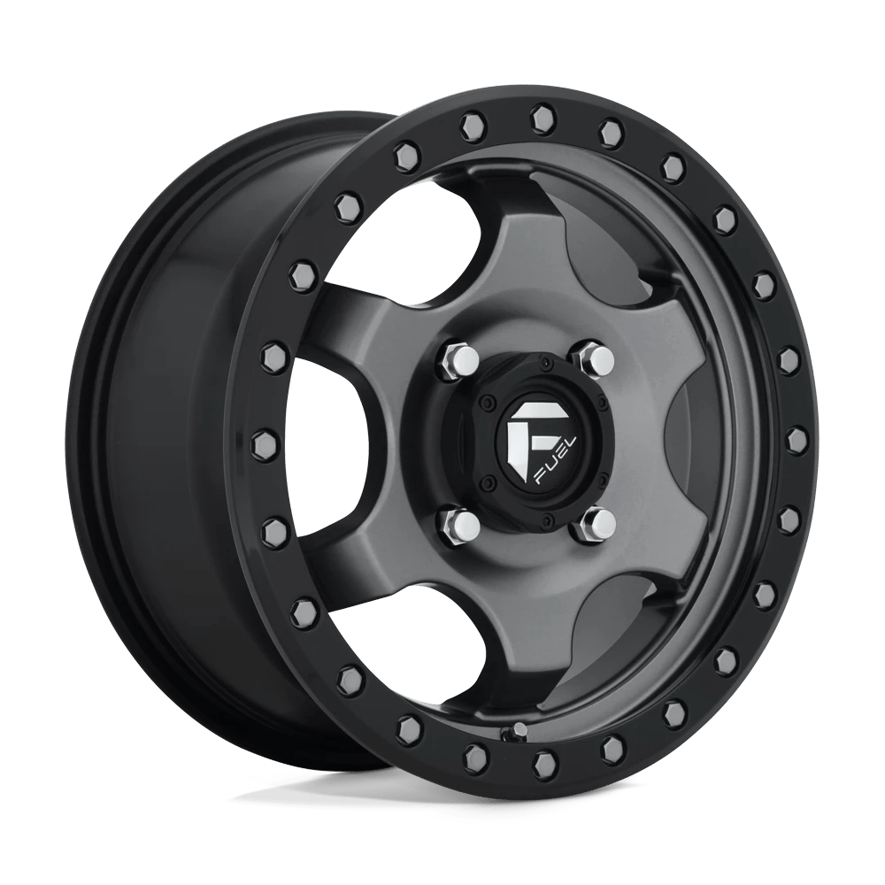 Fuel UTV D640 GATLING Wheel | Matte Gun Metal Black Bead Ring