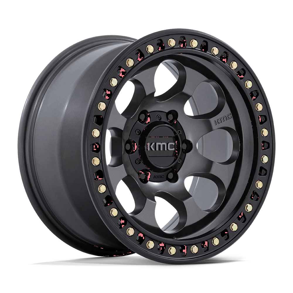 KMC KM550 RIOT SBL Wheel | Anthracite W/ Satin Black Lip