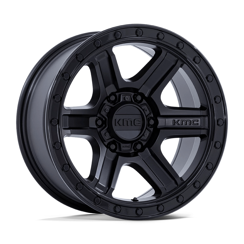 KMC KM551 OUTRUN Wheel | Matte Black W/ Gloss Black Lip