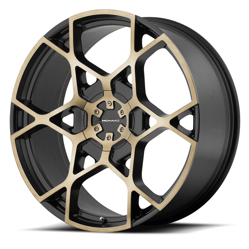 KMC KM695 CROSSHAIR Wheel | Satin Black W Machined Dark Tint Face
