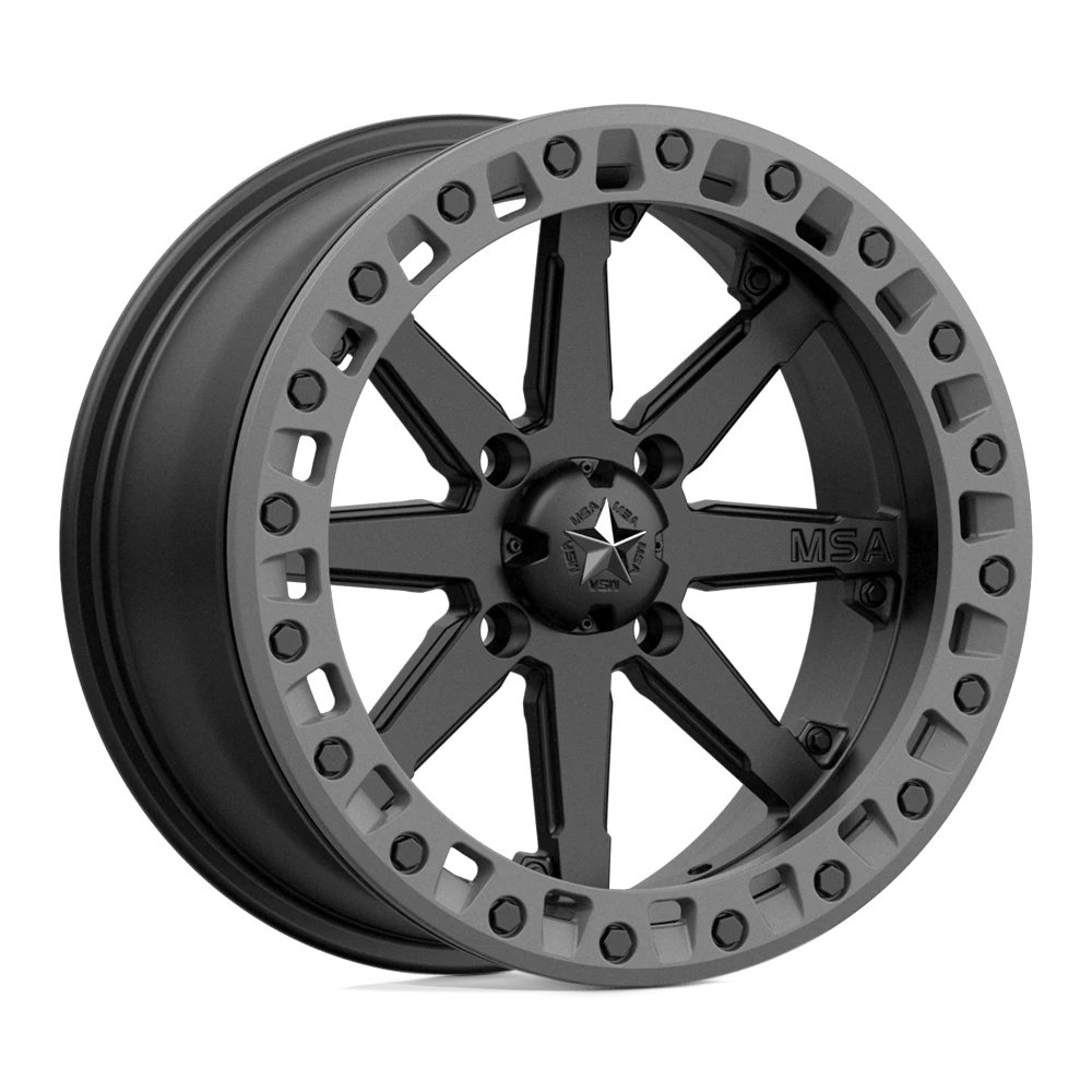 MSA Offroad Wheels M31 LOK2 BEADLOCK Wheel | Satin Black W/ Matte Gray Ring