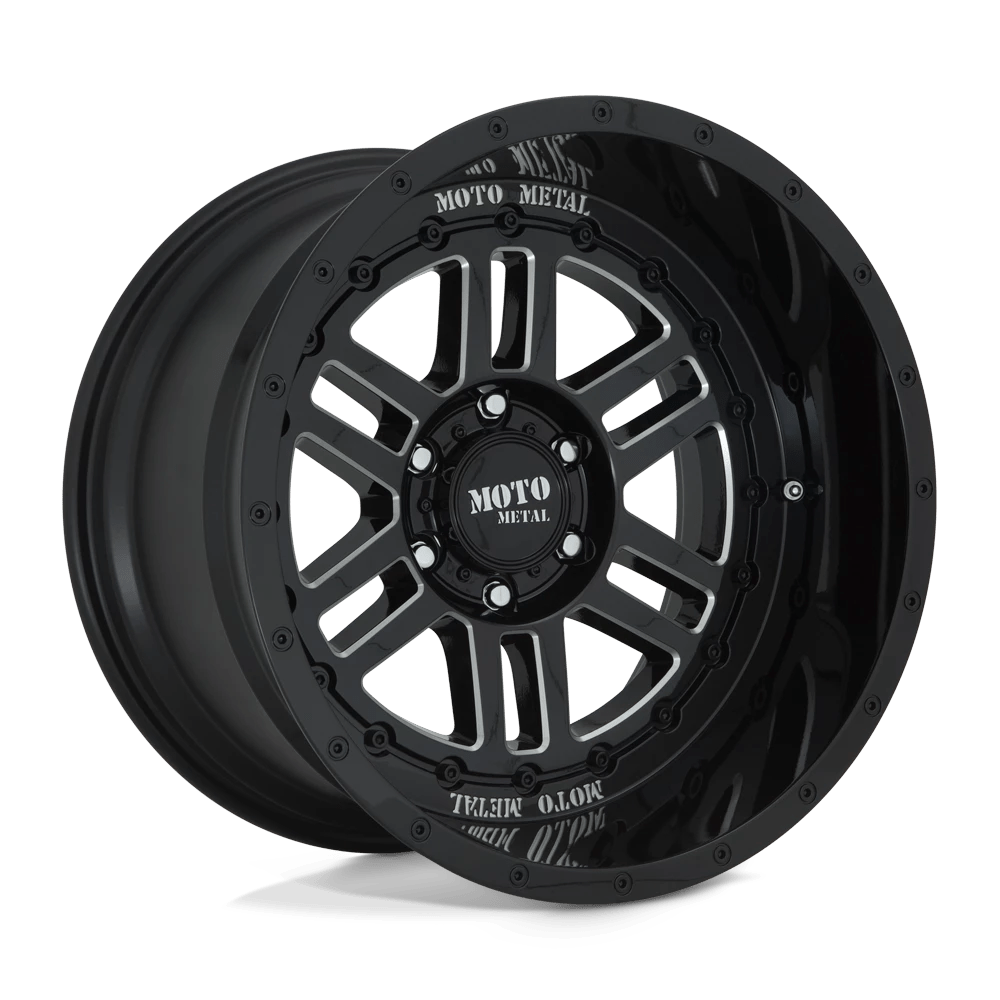 Moto Metal MO800 DEEP SIX Wheel | Gloss Black Milled