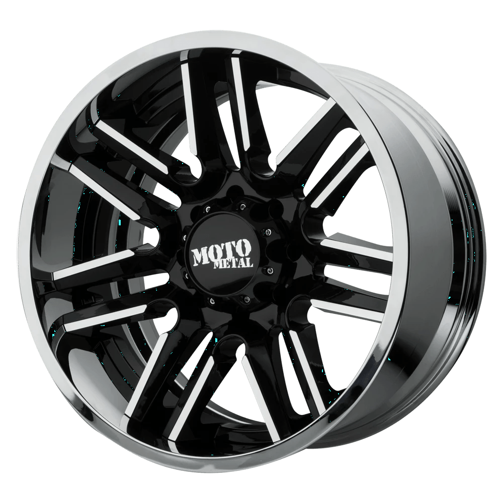 Moto Metal MO202 Wheel | Gloss Black Machined Center W/ Chrome Lip