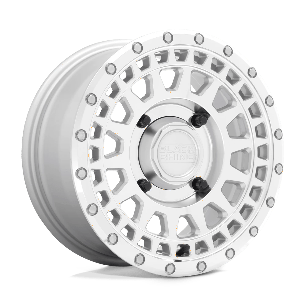 Black Rhino Powersports PARKER UTV Wheel | Silver W/ Mirror Cut Face