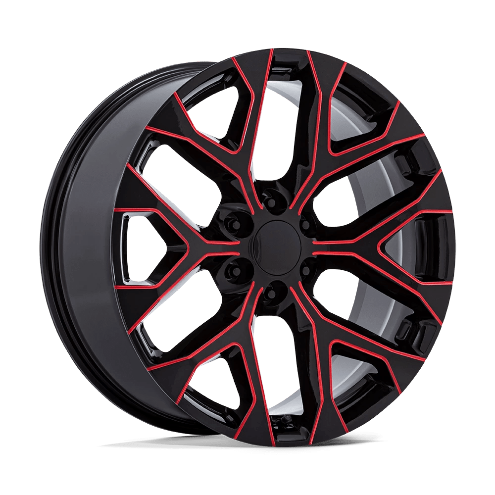 Performance Replicas PR177 Wheel | Gloss Black Red Milled