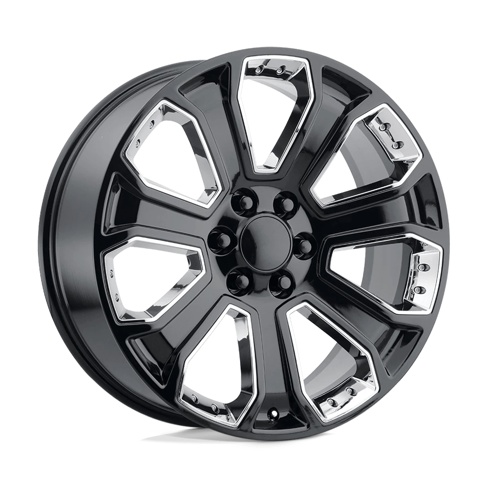 Performance Replicas PR113 Wheel | Gloss Black W/ Chrome Accents