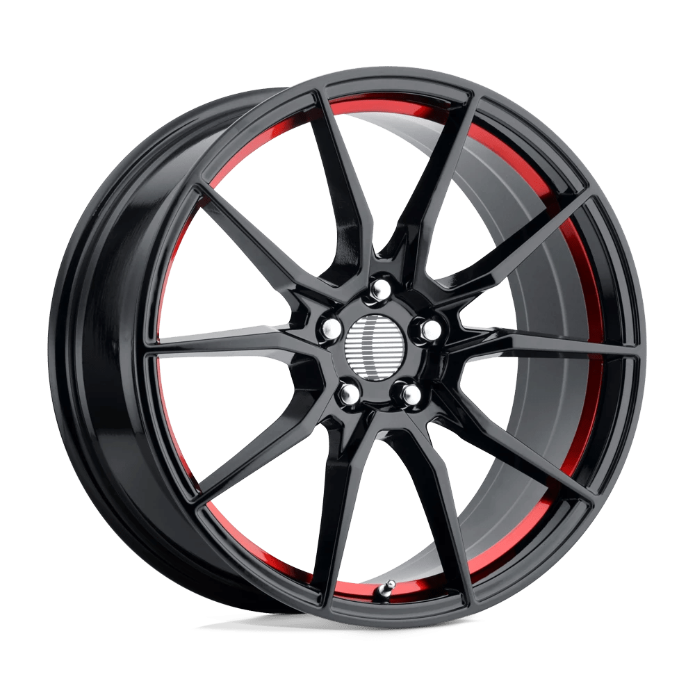 Performance Replicas PR193 Wheel | Gloss Black Red Machined