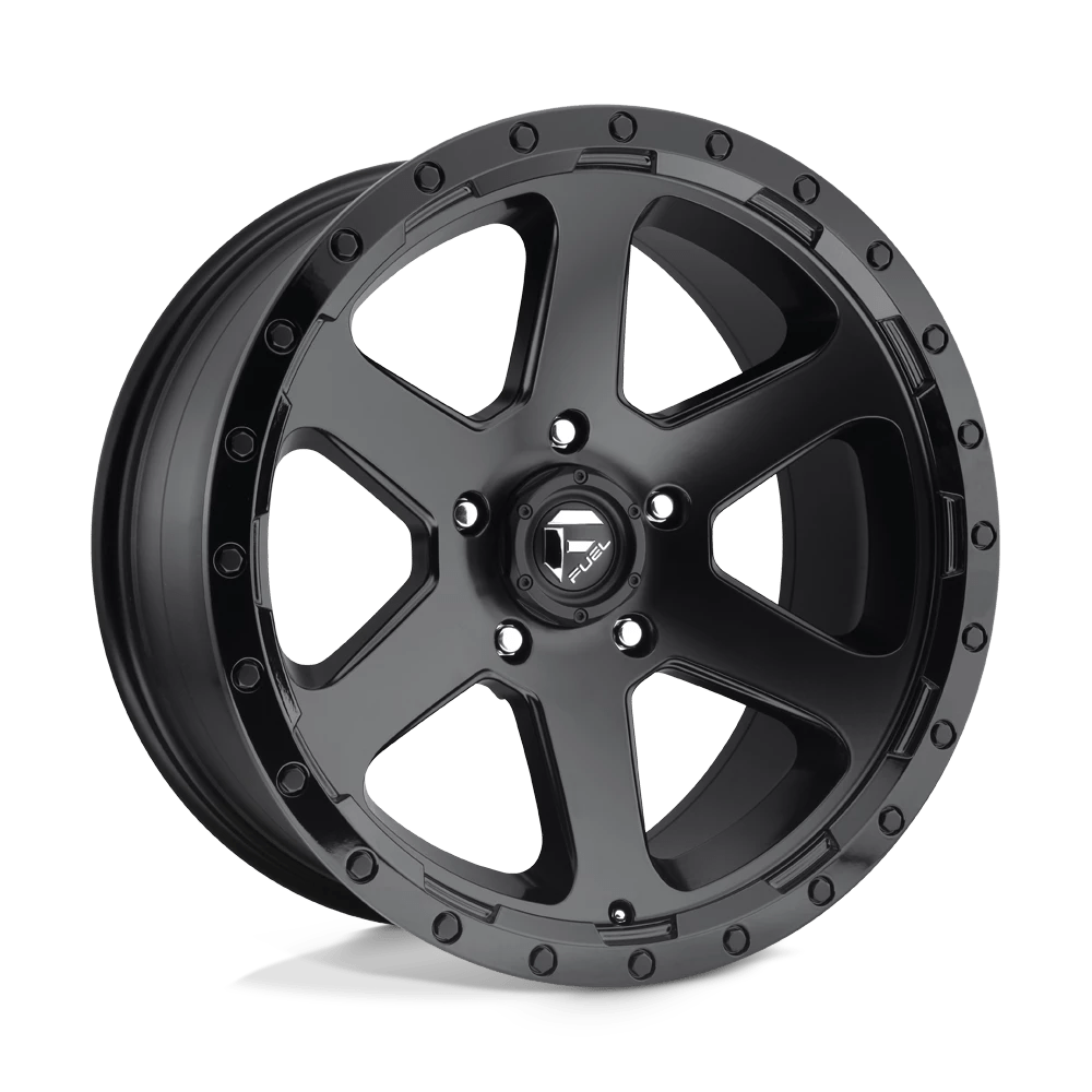 Fuel 1PC D589 RIPPER Wheel | Matte Black Gloss Black Lip