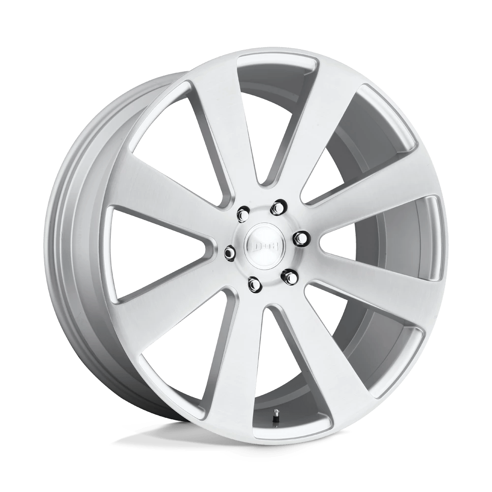 DUB 1PC S213 8-BALL Wheel | Gloss Silver Brushed