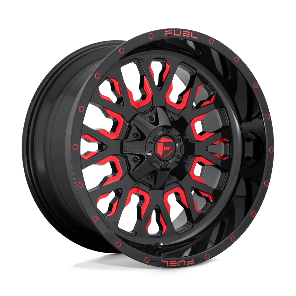 Fuel 1PC D612 STROKE Wheel | Gloss Black Red Tinted Clear