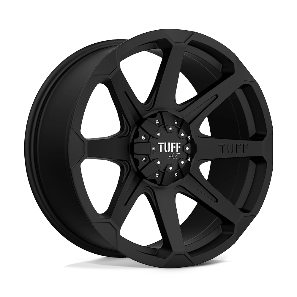 Tuff T05 Wheel | Flat Black W/ Machined Face