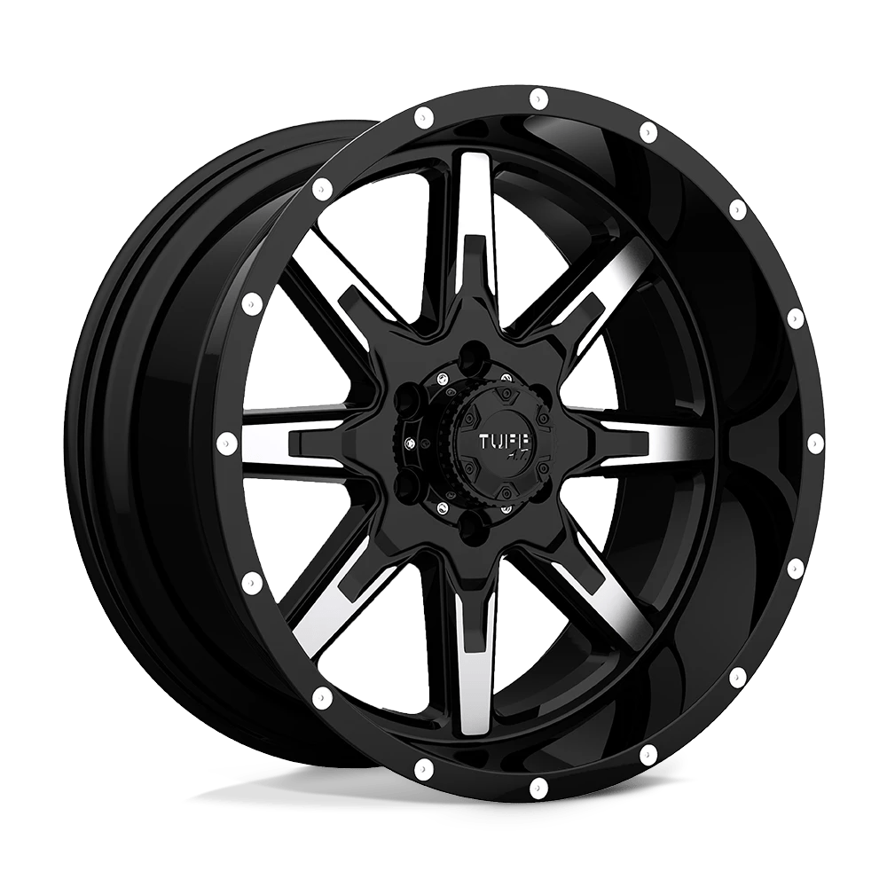 Tuff T15 Wheel | Gloss Black W/ Machined Face