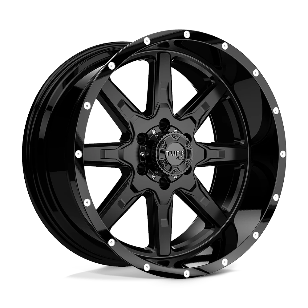 Tuff T15 Wheel | Satin Black W/ Gloss Black Lip