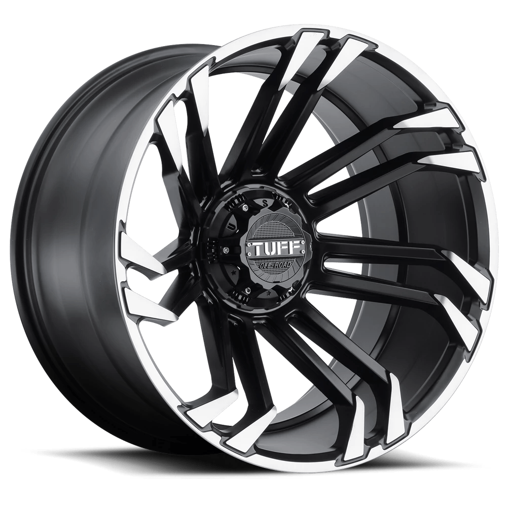 Tuff T21 Wheel | Matte Black W/ Machined Flange