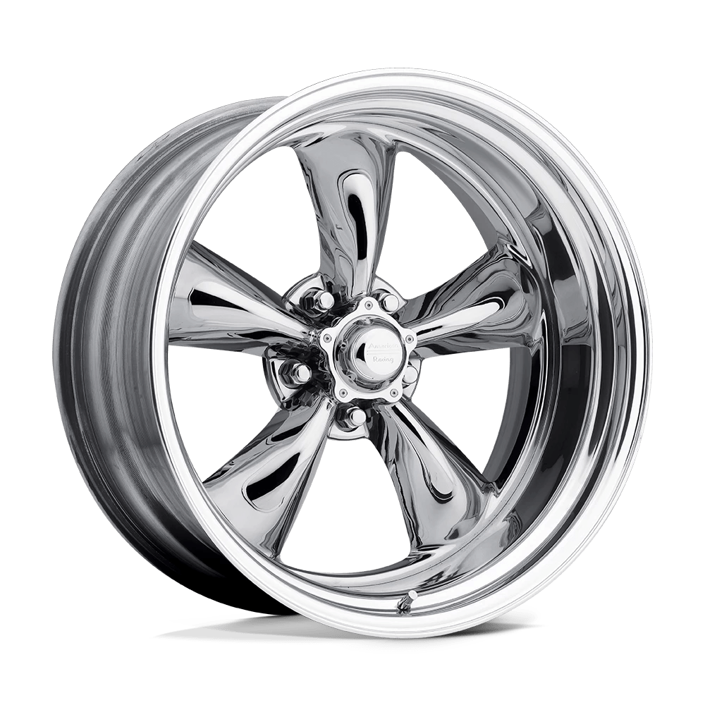 American Racing Vintage VN405 TORQ THRUST II CUSTOM Wheel | Two-Piece Chrome W/ Polished Barrel