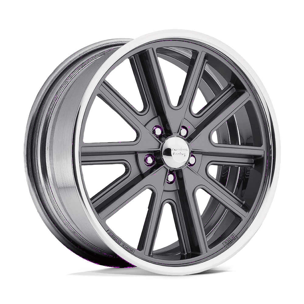 American Racing Vintage VN407 Wheel | Two-Piece Mag Gray Center Polished Barrel