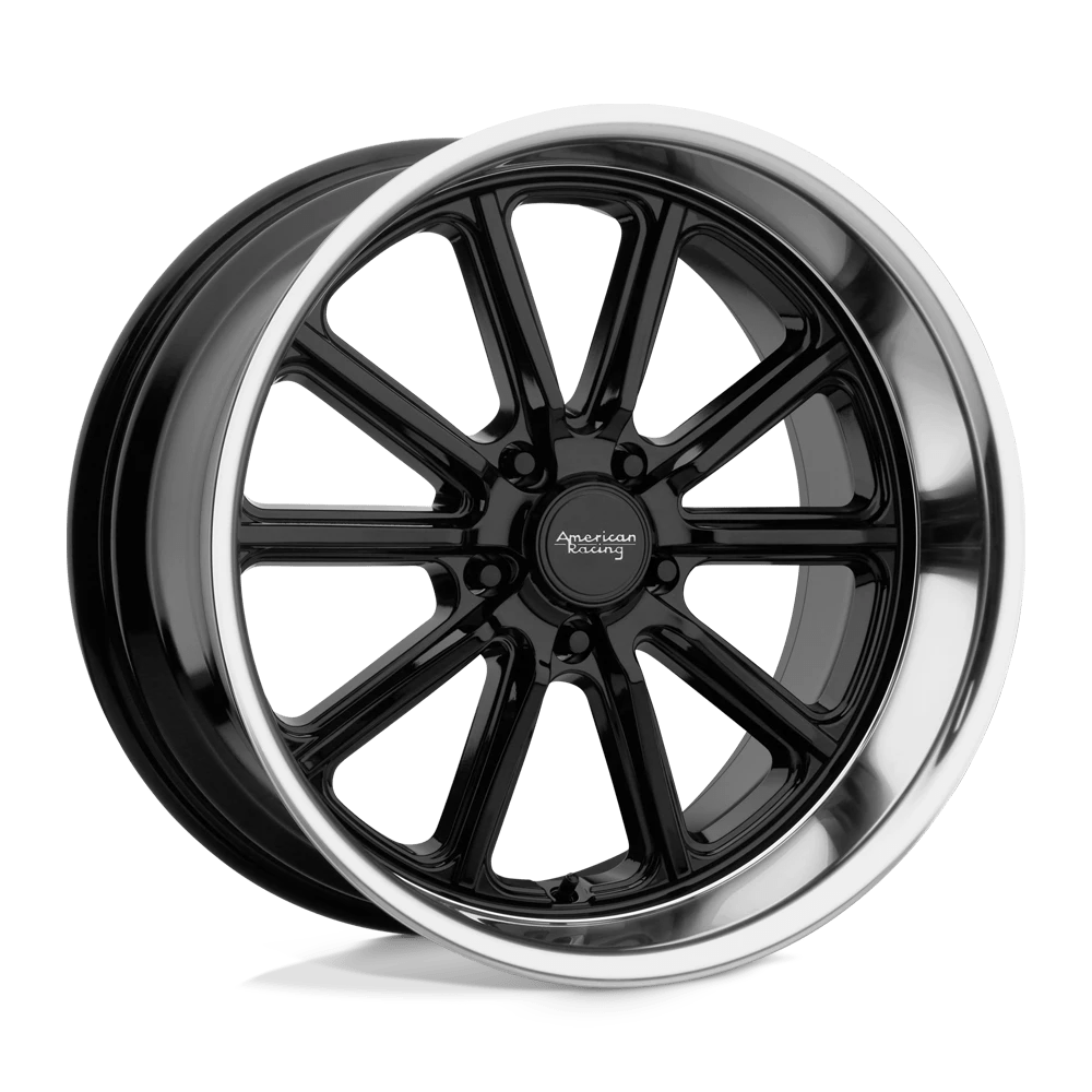American Racing Vintage VN507 RODDER Wheel | Gloss Black W/ Diamond Cut Lip