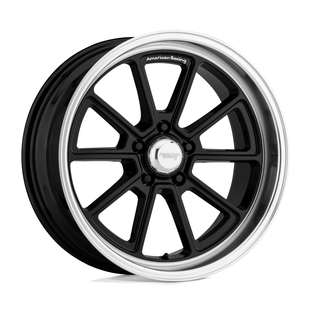 American Racing Vintage VN510 DRAFT Wheel | Gloss Black W/ Diamond Cut Lip