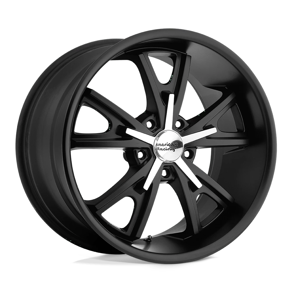 American Racing Vintage VN801 DAYTONA Wheel | Satin Black W/ Machined Face