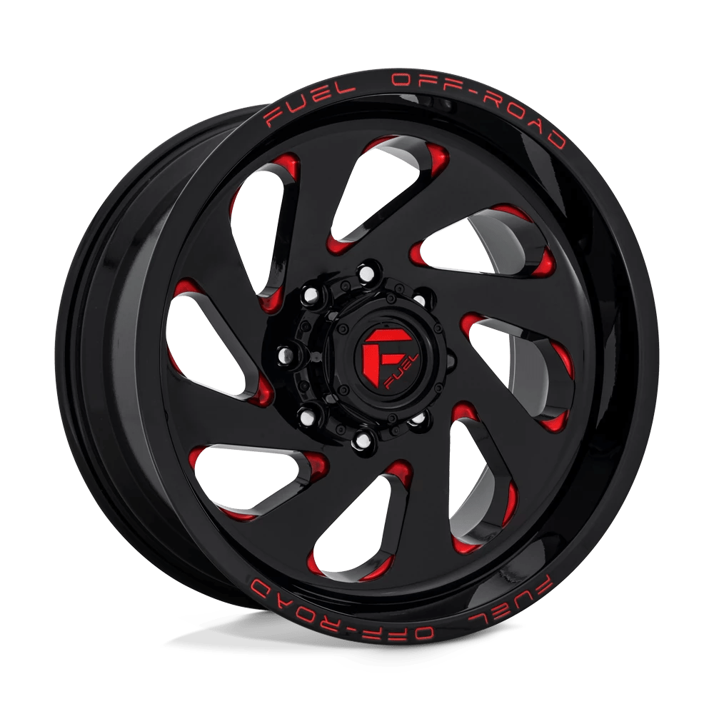Fuel 1PC D638 VORTEX Wheel | Gloss Black Red Tinted Clear