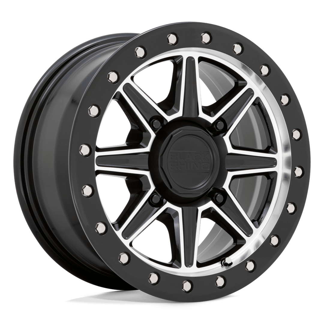 Black Rhino Powersports WEBB UTV Wheel | Gloss Black W/ Machined Face