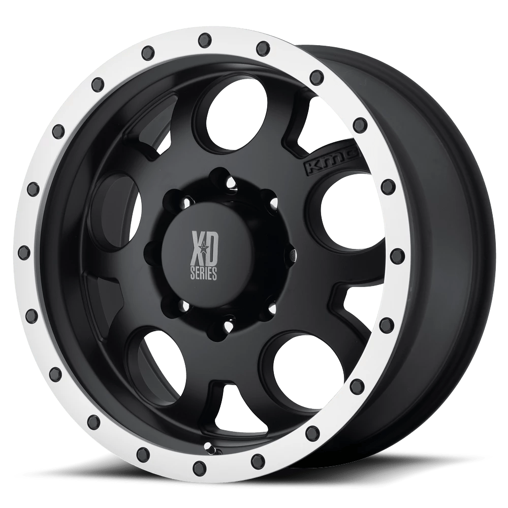 XD XD125 Wheel | Matte Blk W/ Mach. Bead Ring