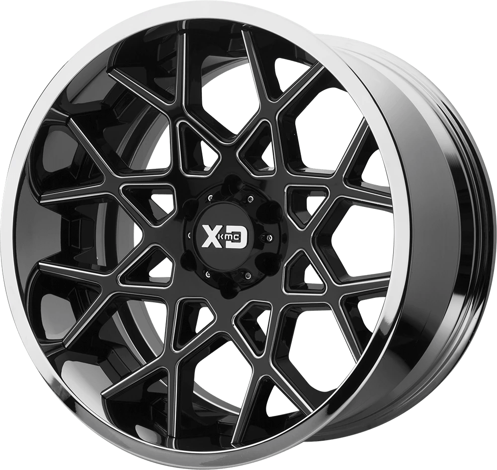 XD XD203 CHOPSTIX Wheel | Gloss Black Milled Center W/ Chrome Lip