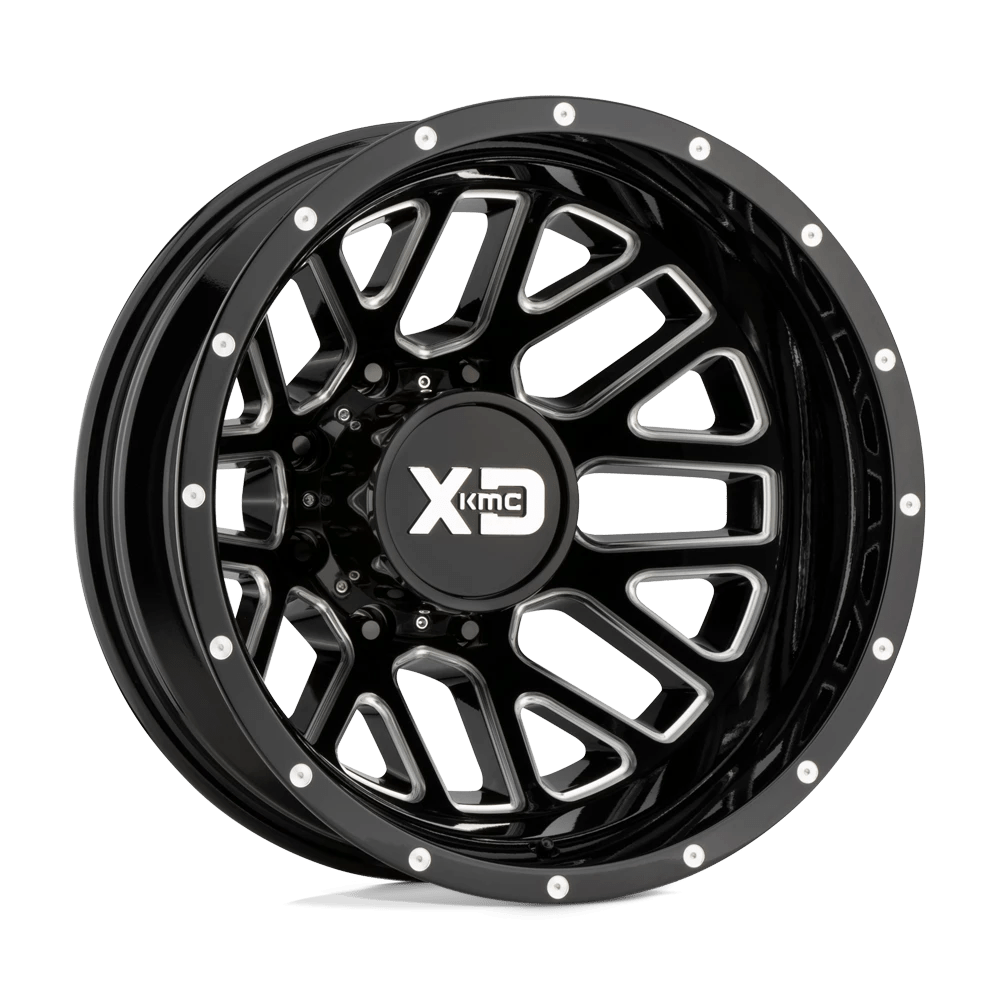 XD XD843 GRENADE DUALLY Wheel | Gloss Black Milled - Rear
