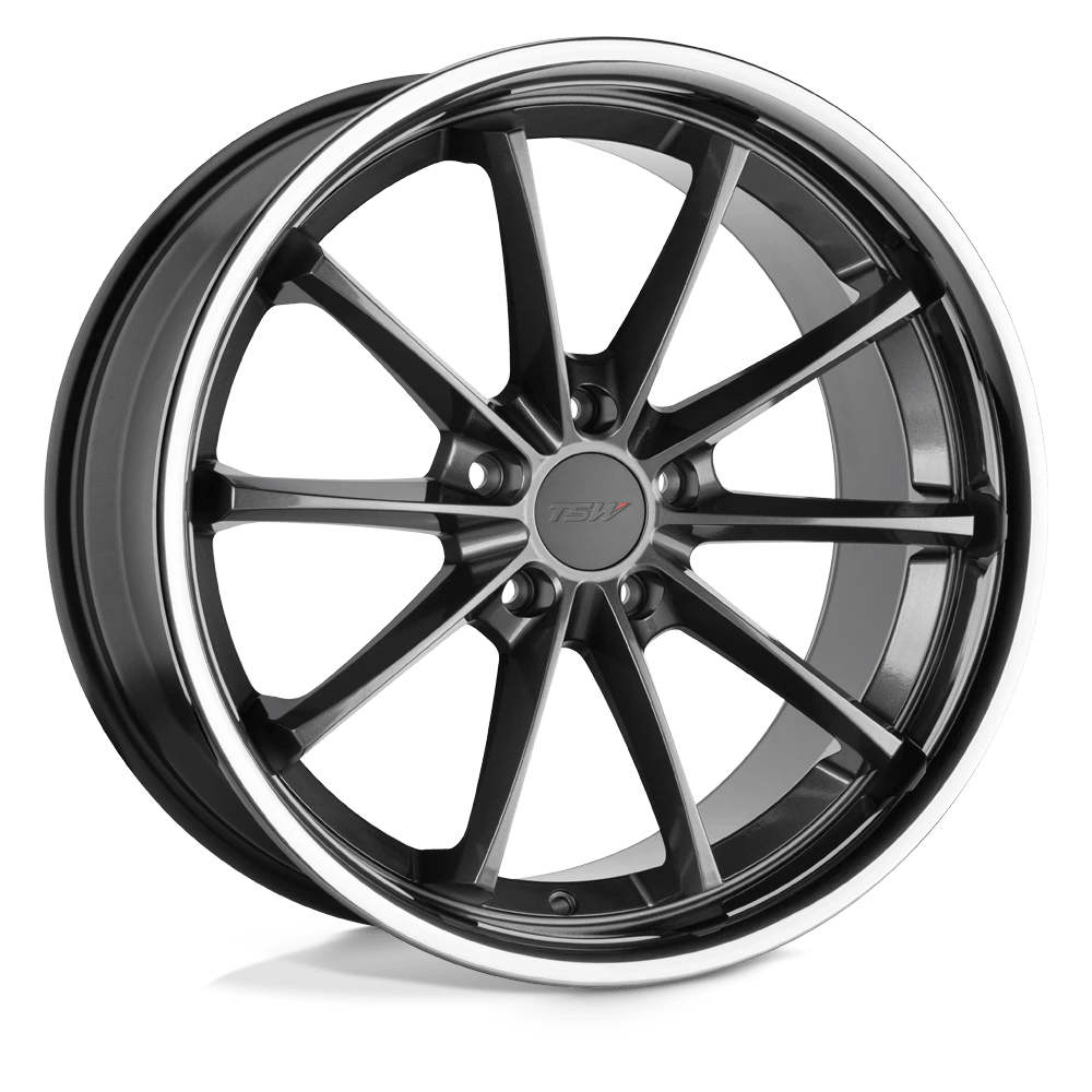 TSW SWEEP Wheel | Gloss Gunmetal W/ Stainless Lip