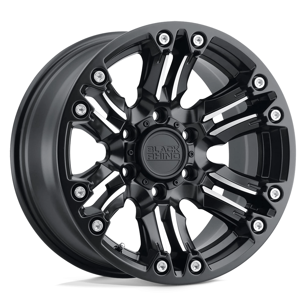 Black Rhino ASAGAI Wheel | Matte Black & Machined W/ Stainless Bolts