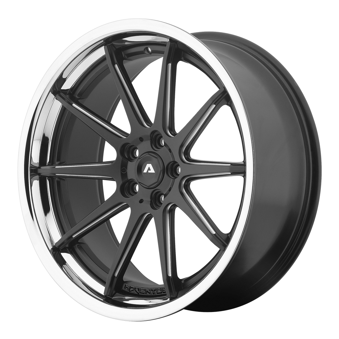 Adventus AVS-4 Wheel | Satin Black Milled W/ Ss Lip