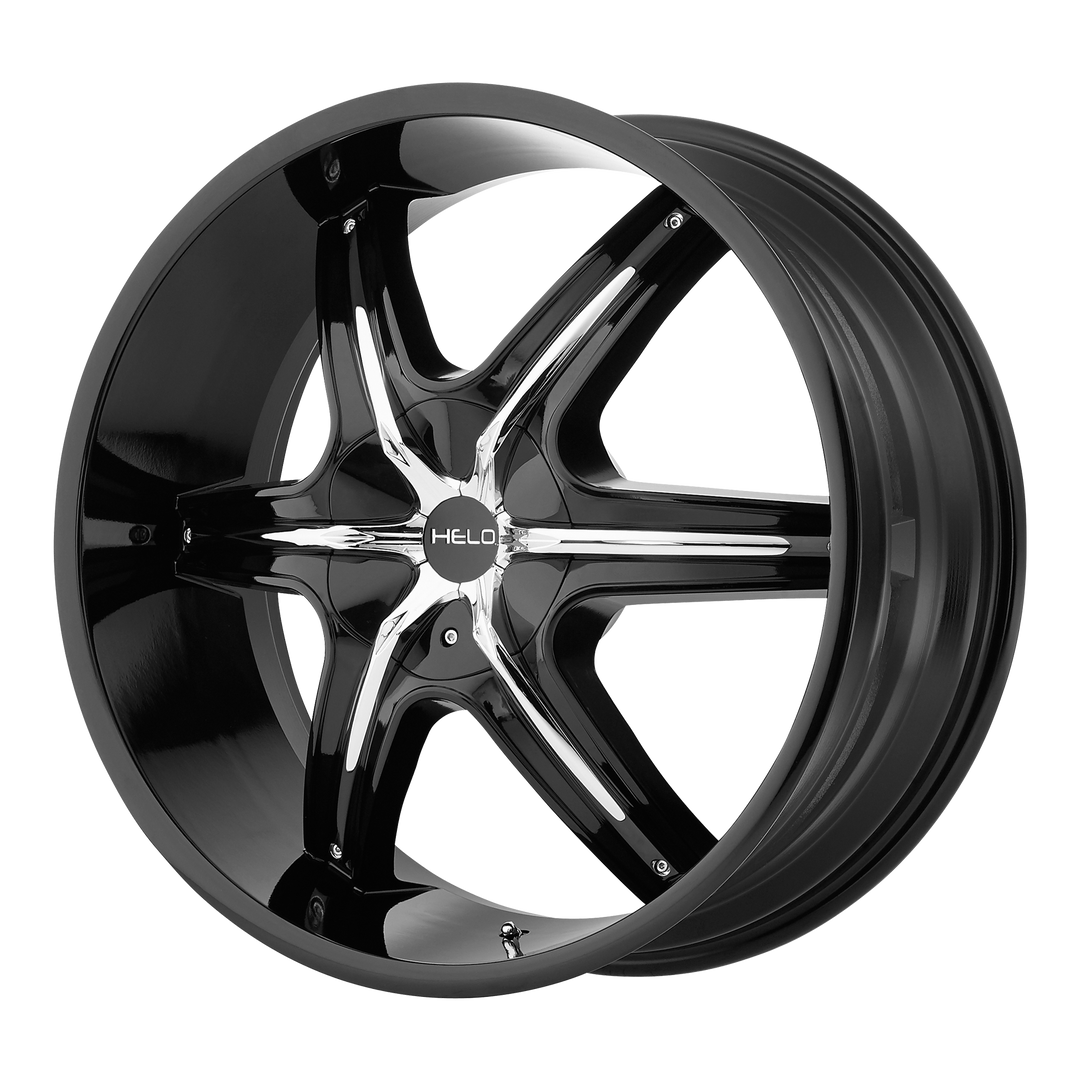 Helo HE891 Wheel | Gloss Black W/ Gloss Black And Chrome Accents