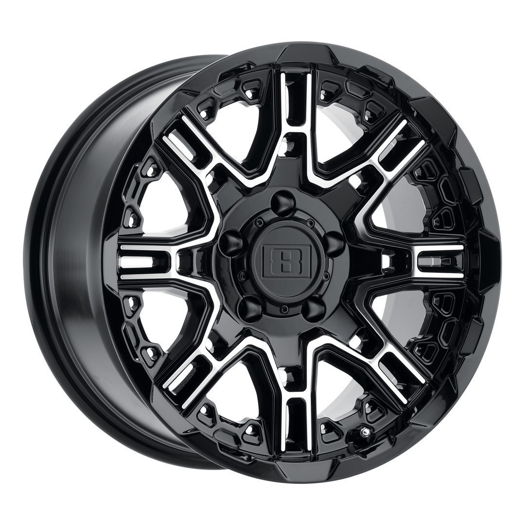 Level 8 SLINGSHOT Wheel | Gloss Black W/ Machined Face