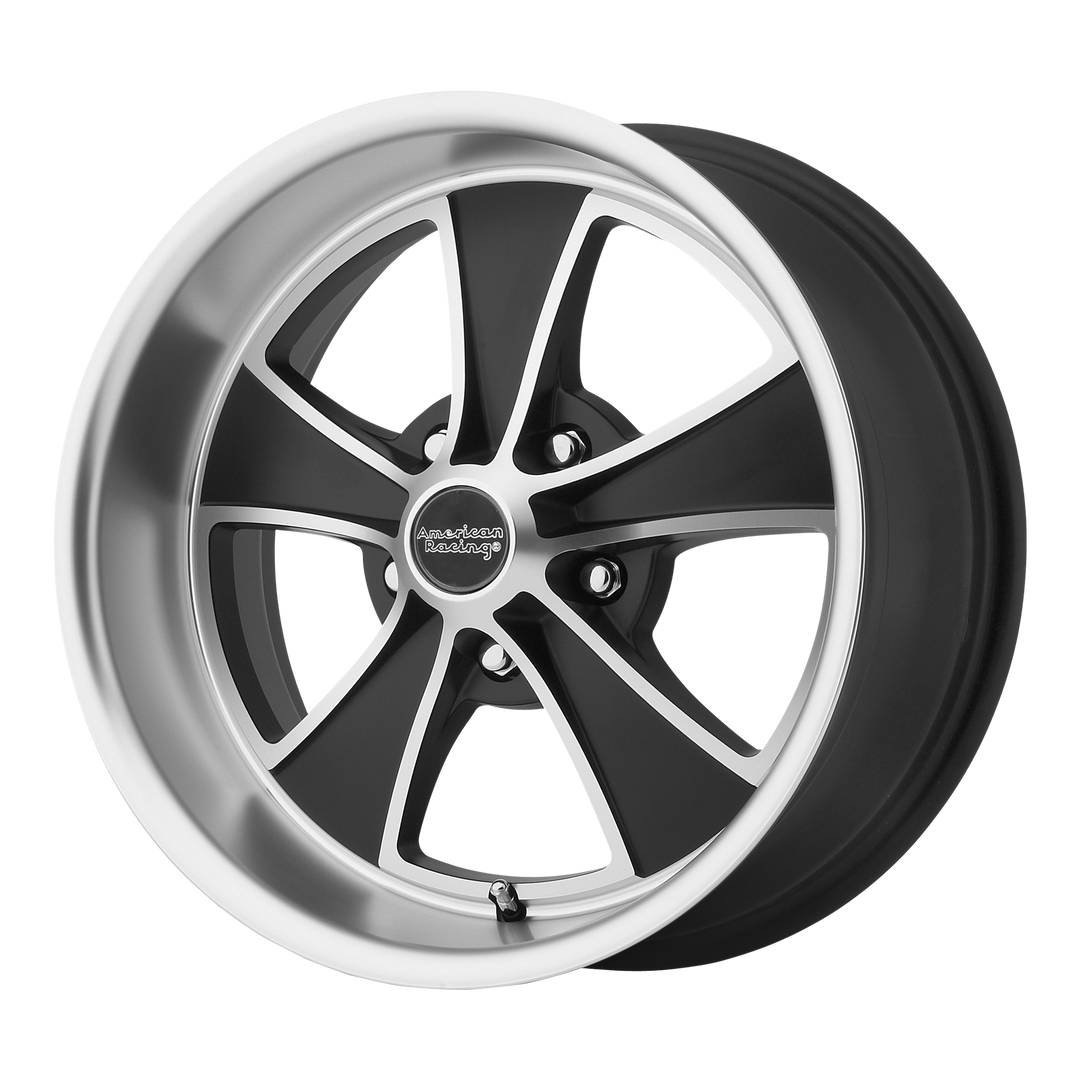 American Racing Vintage VN808 MACH 5 Wheel | Satin Black Machined