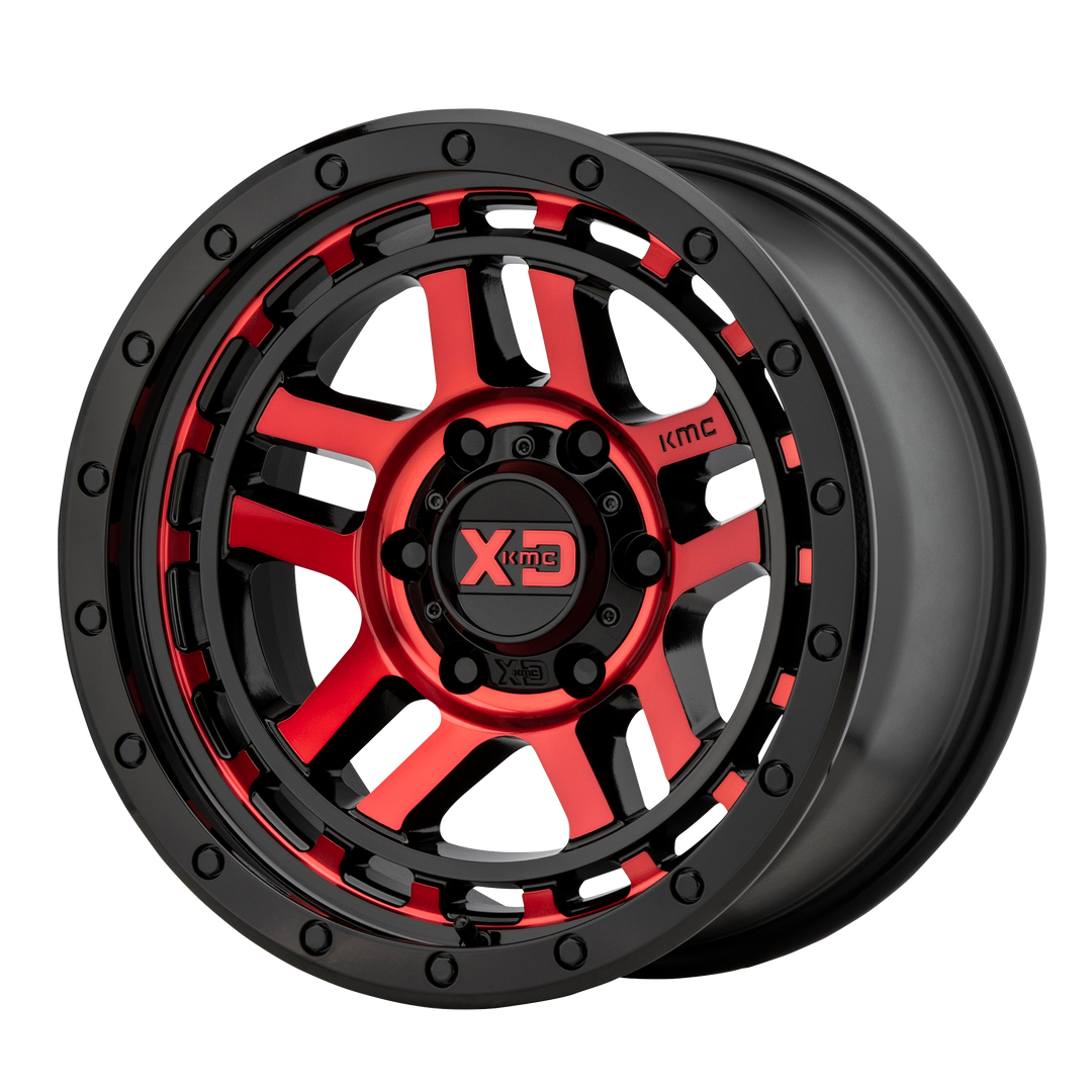 XD XD140 RECON Wheel | Gloss Black Machined W/ Red Tint