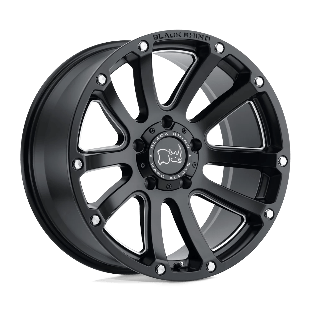 Black Rhino HIGHLAND Wheel | Matte Black W/ Milled Spokes