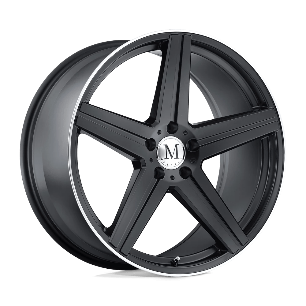 Mandrus ESTRELLA Wheel | Matte Black W/ Machined Lip